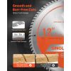 Circular Saw Blade, 12 inch Diameter, 80 Sharp Alloy Teeth, 1 inch Arbor, Fine Finish, Wood Cutting Blade for Circular Saw