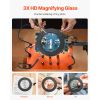 Magnetic Helping Hands Soldering Station, 2-In-1 Third Hand Soldering Tool - 3X LED Magnifying Lamp & 5 Flexible Arms, 6 PCB Holders