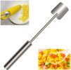 Corn Cob Stripper, 2025 NEW Long Handle Stainless Steel Corn Stripping Tool, Corn on the Cob Remover, Fast and Safe, Suitable for Home Kitchens