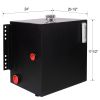 25 Gallon 12 Gauge Steel Hydraulic Fluid Reservoir Tank with Inlet 2" FNPT and Outlet 1-1/4" FNPT,Side Vertical-Mount, With Temp and Sight gauge