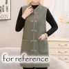 Women's Autumn Winter Warm Vest Long Waistcoat Faux Sherpa Outerwear Waistcoat Polar Fleece Casual Vest Sleeveless Jacket Tank Top; Green