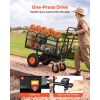 Electric Utility Cart, 36V 432Wh Battery Powered Electric Wagon, 500W Power Wheelbarrow with Brake