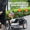 Bike Cargo Trailer, 100 lbs Load Capacity, Heavy-Duty Bicycle Wagon Cart, Foldable Compact Storage & Quick Release with Universal Hitch, 16" Wheels