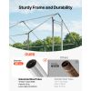 Large Metal Chicken Coop, 9.8 x 9.8 x 6.6 ft, Walk-in Chicken Run House with Waterproof Cover & Sturdy Frame
