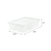 28 Quart Under Bed Plastic Storage Box, Clear, Set of 4
