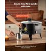 Wax Melter for Candle Making, 6.3 Qts, Fast and Even Heating, with Easy Pour Spout and Temperature Control, Grooved Base for Non-Stick and Smooth Flow