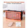 40-Drawer Storage Organizer, Plastic, Drawer Storage Cabinet for Garage Organization, Stackable Small Parts Organizer, Wall-Mounted Toolbox