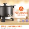 5 Liter Wax Melter for Candle Making, Large Electric Wax Melting Pot Easy Pour Spout, 4-level Temperature Control