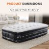 Air Mattress, Built-in Pump, Fast Inflation, 660lbs Support, Comfort Flocking Top,Twin/Queen 16/18/22 in Black