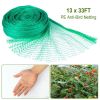 13x33ft Heavy-Duty PE Garden Netting, 430sqft Bird and Animal Protection, 0.6in x 0.6in Mesh, UV-Resistant, Multi-Purpose for Plants