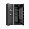 57" High Large Capacity Mechanical Gun Safe for Rifles & Handguns, Digital Password Lock, Built-In Independent Lock Box, Adjustable Shelves