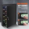 200-Key Cabinet, Key Lock Box with Adjustable Racks, Security Key Storage Box Steel