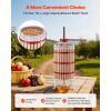 Fruit Wine Press, 7.93Gal/30L Manual Juice Maker, Solid Beech Wood Basket, Vintage Traditional Juicer with 6 Press Wooden Blocks, 2 Filter Bags