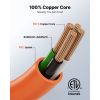 50 Amp Generator Cord, 30 Feet, 125/250V RV Power Cord NEMA 14-50P to SS2-50R with Twist Lock, Grip Handle, Heavy Duty 6AWG/3 + 8AWG/1 Generator Cable