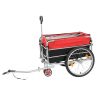 Q235 steel pipe 96*75*58cm bicycle trailer rack black and red 100kg cargo trailer with handle