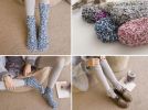 3 Pair Womens Multicolor Thick Cozy Fuzzy Slipper Socks for Womens Indoor Outdoor Warm