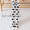 1 Pair Black Polka Dot Stockings Coral Fleece Warm Thigh High Socks Womens Winter Cozy Socks