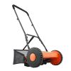 Push Reel Lawn Mower 16 inch, 5 Blades Manual Push Mower No Motor, 0.6-1.75 in Adjustable Cutting Height