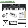 [Do Not Sell on Amazon] GEP-110 61 Key Keyboard with Piano Stand, Piano Bench, Built In Speakers, Headphone, Microphone, Music Rest, LED Screen
