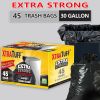 45 Pieces Puncture Tear Resistant Trash Bags, 30 Gallon Capacity, Multipurpose Cleaning Supplies For Industrial, Garden, Home