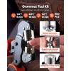 Grommet Tool Kit 1/4" 3/8" 1/2" 900 PCS Grommets Eyelet Tool Kit, with Eyelets and Washers, Manual Grommet Press Pliers, Hole Punch Tools, Blocks