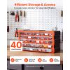 40-Drawer Storage Organizer, Plastic, Drawer Storage Cabinet for Garage Organization, Stackable Small Parts Organizer, Wall-Mounted Toolbox