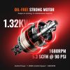 Air Compressor, 10 Gallon Steel Tank, 2HP 5.3 CFM@90 PSI Oil Free Air Compressor & Max. 125PSI Pressure, 78dB Ultra Quiet Portable Compressor