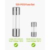 Fast-Blow Glass Fuses Assortment Kit, 120 Pcs 125 Volt, 5 x 20 mm 1A 2A 3A 4A 5A 8A 10A, 3.6 x 10 mm 2.5A 3A 5A Tube Fuses