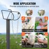 Goat & Sheep Stand, 51x23 inch Livestock Stand, Metal Livestock Milking and Shearing Stand 21" to 33" Adjustable Height, with Headpiece and Nose Loop