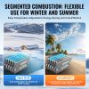 RV Tankless Water Heater, Instant Shower with 15 x 15 inches White Door and Remote Controller, 55000BTU Optimized Comfort Performance Hot Water