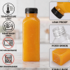 Pack of 45 Clear Beverage Containers with Lids, 12 oz Empty Plastic Smoothie Bottles for Juicing - Includes DIY Labels