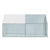 13 x 10 ft Large Metal Chicken Coop, Walk-in Poultry Cage Chicken Hen Run House with Waterproof Cover