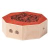 Unique Cajon Box Drum, with Internal Guitar Strings, Portable Wooden Percussion Box, Birch Wood Drum Musical Instrument with Adjustable Strap