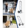 Hand Truck, 500 lbs Load Capacity, Heavy-Duty Hand Truck Dolly with Non-Slip Wheels & Handle