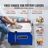 Pottery Wheel, 450W, 11 in Clay Wheel Forming Machine, 60-300 RPM Adjustable Speed with Handle and Pedal Control, ABS Detachable Basin