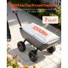 Garden Dump Cart, 1200 lbs Poly Dump Cart, 7 Cu. Ft. Garden Carts Dumps Wagon with 2-in-1 Convertible Handle, 90° Quick-Dumps Mechanism