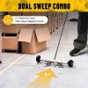 17 Inch Rolling Magnetic Sweeper with Wheels, Heavy Duty Magnetic Pickup Tool with Adjustable Handle, 8.8 LBS Nail Collector for Garage, Workshop