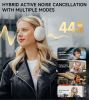 Headphones - Hi-Res Audio - AI Call Noise Cancellation - Fast Charging - Foldable - Wireless Over-Ear Bluetooth