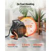 Greenhouse Heater, 1500W Electric PTC Space Heater with Thermostat, Fan, Low & High Heat Modes, 15° Adjustable Angle, Overheat Protection