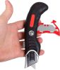 Ergonomic Utility Knife Set | Retractable Box Cutter with Rubber Handle | For Cutting Cardboard