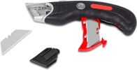 Ergonomic Utility Knife Set | Retractable Box Cutter with Rubber Handle | For Cutting Cardboard