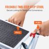 Step Ladder 2-Step 330lbs Capacity, Ergonomic Folding Steel Step Stool with Wide Anti-Slip Pedal, Sturdy Step Stool for Adults Toddlers