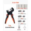 Grommet Tool Kit 1/4" 5/16" 3/8" 900 PCS Grommets Eyelet Tool Kit, with Eyelets and Washers, Manual Grommet Press Pliers, Hole Punch Tools, Blocks
