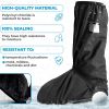 Reusable Waterproof Shoe Covers (2X-Large) - 40 Pack of PVC Boot Covers with Rubber Sole and Zipper Closure