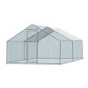 13 x 10 ft Large Metal Chicken Coop, Walk-in Poultry Cage Chicken Hen Run House with Waterproof Cover