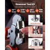 Grommet Tool Kit 1/4" 5/16" 3/8" 900 PCS Grommets Eyelet Tool Kit, with Eyelets and Washers, Manual Grommet Press Pliers, Hole Punch Tools, Blocks