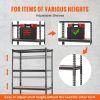 Storage Shelving Unit, 5-Tier Adjustable, 2000 lbs Capacity, Heavy Duty Garage Shelves Metal Organizer Utility Rack, Black