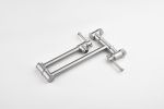 Wall mounted Pot Filler Faucet, Modern Brass Pot Filler Two-Attachment Wall Mount Folding Kitchen Pot Filler Swing Arm