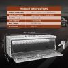 Underbody Truck Box, 48"×17"×18" Pickup Storage Box, Heavy Duty Aluminum Diamond Plate Tool Box with Lock and Keys