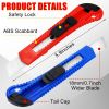 120 Pack Box Cutter Retractable Utility Knife 18 mm Wide Blade Card Cutter with Snap off for Cardboard Art Craft for Office and Home Use (Multicolor)